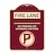 Signmission Fire Lane No Parking or Standing Anytime Heavy-Gauge Aluminum Sign, 24" x 18", BU-1824-24006 A-DES-BU-1824-24006 - alternate 1